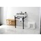 Kingston Brass 30 Carrara Marble Console Sink with Stainless Steel Legs, Marble WhiteMatte Black LMS30M8SQ0ST - alternate 5